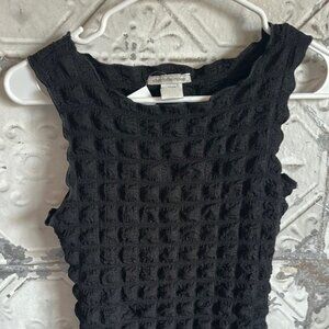 Charlotte Russe Black 90s style scrunchy Textured dress